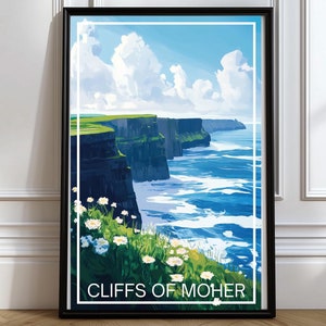 Cliffs Of Moher Reise-Druck Cliffs Of Moher Reise-Druck Cliffs Of Moher Wandkunst von Irland Poster