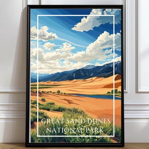 Great Sand Dunes National Park Poster gift Great Sand Dunes Wall Art Great Sand Dunes Art Print Great Sand Dunes Travel Poster