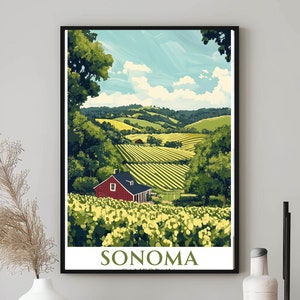 Sonoma Poster WIne Lovers Wall Art Wine Lovers Decor Wine Lovers Gift Sonoma Travel Print Sonoma Wall Art Sonoma grapevine  Poster