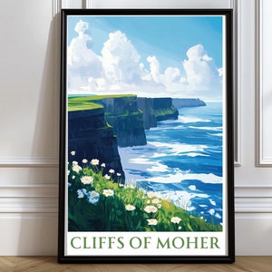 Cliffs Of Moher Reise-Druck Cliffs Of Moher Reise-Druck Cliffs Of Moher Wandkunst von Irland Poster