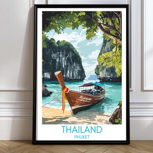 Phuket Thailand Wall Art Thailand travel poster Phuket travel print Thailand gift for Phuket lovers
