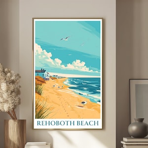 Rehoboth Beach Poster Rehoboth Beach Wall Art Rehoboth Beach Decor