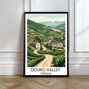 Douro Valley Poster Douro Valley Wall Art Portugal Poster Porto lover's gift Douro Valley travel poster