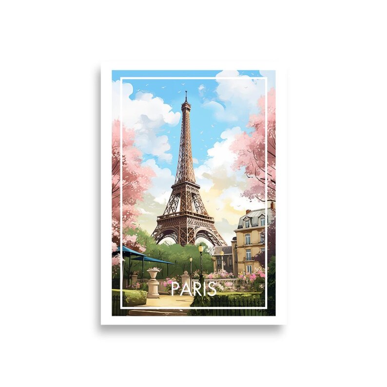 Paris Poster Paris Wall Art Eiffel Tower Wall Art Parisian Wall Art
