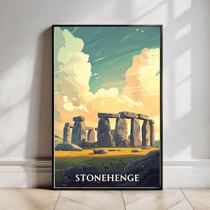 Stonehenge Travel Poster Stonehenge Travel Print Stonehenge Wall Art Stonehenge