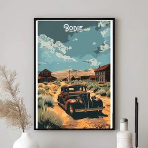Bodie California Poster Bodie Wall Art Bodie Ghost Town Poster Western Wall Art  Ghost Town Decor