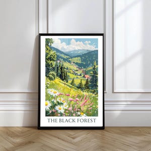 Poster of The Black Forest in Germany Hiking Lovers Gift from Black forest travel print