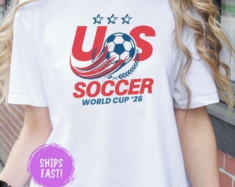 USA Soccer Cup 26 Shirt World Cup 2026 USA Football Fan Tee Soccer Jersey Style Game Day Retro Vintage Sports Gift Unisex Comfort Colors