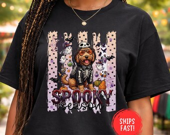 Spooky Season Shirt Halloween Tee Fall Halloween Shirt Cute Spooky Graphic Tee Halloween Outfit Pumpkin Season Witchy Shirt Comfort Colors