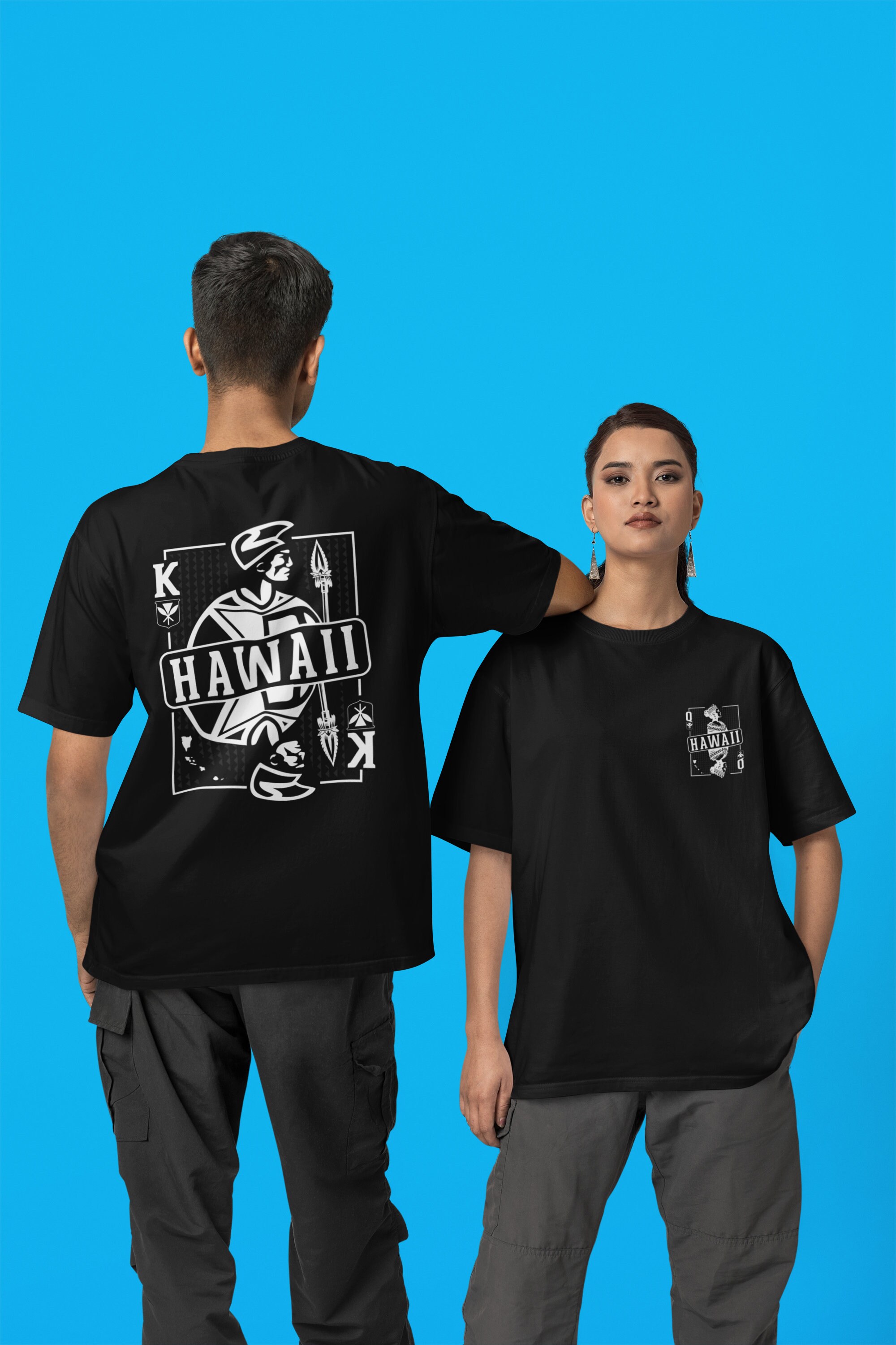 Custom Hawaii Women Casual Shirt King Kamehameha - Blue LT9