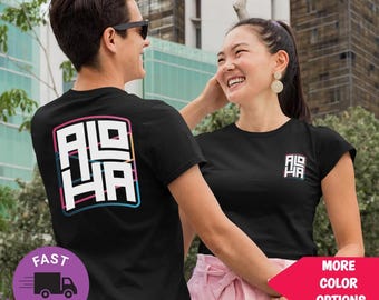 Retro Aloha t-shirt, Hawaiian Graphic t-shirt, Vacation Vibes tee, Tropical Island Gift,