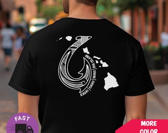 Hawaiian Tribal Fish Hook T Shirt, Polynesian Island Tee, Aloha Island Shirt, Maui Oahu Kauai Hawaii Graphic Tee, Island Pride