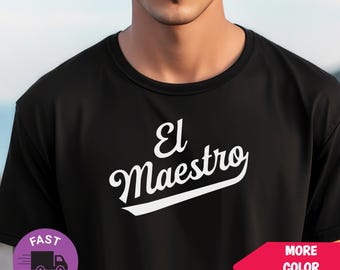 El Maestro Baseball T-Shirt | Spanish Teacher Gift | Graphic Tee for Male Educators Who Love Baseball