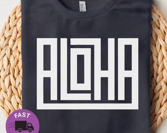 Aloha T Shirt, Hawaii Aloha Tee, Island Style Shirt, Tropical Graphic Tee, Beach Vibes Shirt, Island Life Tee, Surf Tee