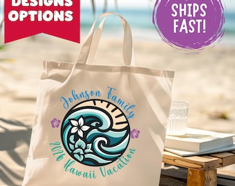 Personalized Travel Tote Bag - Custom Vacation Keepsake, Family Reunion Canvas Bag, Gift for Her