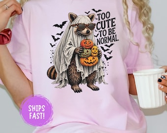 Too Cute To Be Normal Shirt Fall Cute Autumn Tee Funny Fall Graphic Shirt Spooky Season Outfit Halloween Top Cute Pumpkin Tee Comfort Color