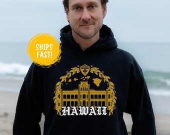Iolani Palace Hoodie, Hawaiian Royalty Hoodie, Hawaii History Hoodie, Aloha State Hoodie, Island Pride Hoodie