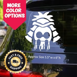 Ikaika Warrior Helmet Car Decal: Hawaiian Tribal Vinyl Sticker