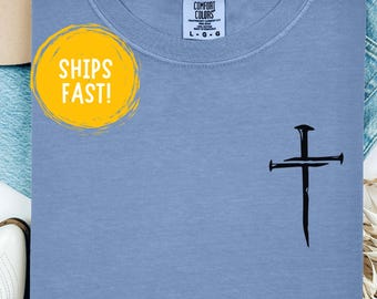 Cross Shirt, Faith Cross Shirt, Christian Gift, Faith Gift, Christian Shirts,  Faith Cross, Fathers Day Shirt, Comfort Colors