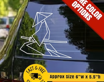 Kneeling Samurai Car Decal Japanese Warrior Sword Sticker Bushido Ninja Vinyl Decal JDM Window Laptop Sticker Gift
