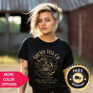 Suriel Tea Co T-Shirt ACOTAR Bookish Tee, Shadowhunter Inspired Fantasy Book Club Shirt