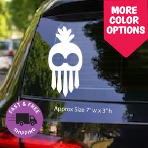 Ikaika Warrior Helmet Car Decal: Polynesian Tribal Vinyl Sticker