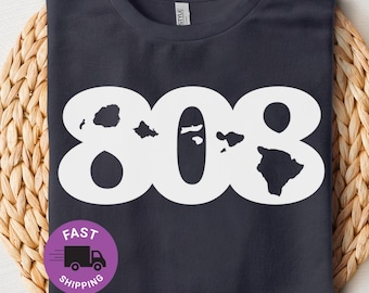 808 Hawaii Islands T-Shirt, Hawaiian Pride Tee, Aloha State Shirt, Local Island Shirt, Ohana Vibes Gift, Hawaii Graphic Tee
