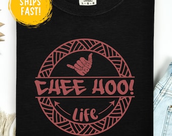 Chee Hoo Life Hawaiian Shirt, Shaka Tribal Shirt, Polynesian Island Style, Hawaii Pride Graphic Tee, Chee Hoo Shaka Tee, Aloha Vibes Shirt
