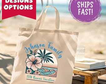 Custom Travel Tote Bag - Personalized Family Vacation Keepsake, Reunion Canvas Bag, Group Trip Gift