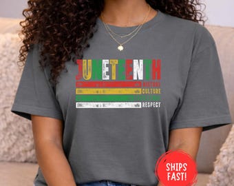 Juneteenth History Culture Excellence Respect Shirt Black Pride Freedom Day African American Unity Heritage Gift Statement Comfort Colors