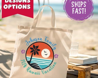 Personalized Family Vacation Tote Bag - Custom Travel Gift, Group Trip Canvas Bag, Reunion Keepsake