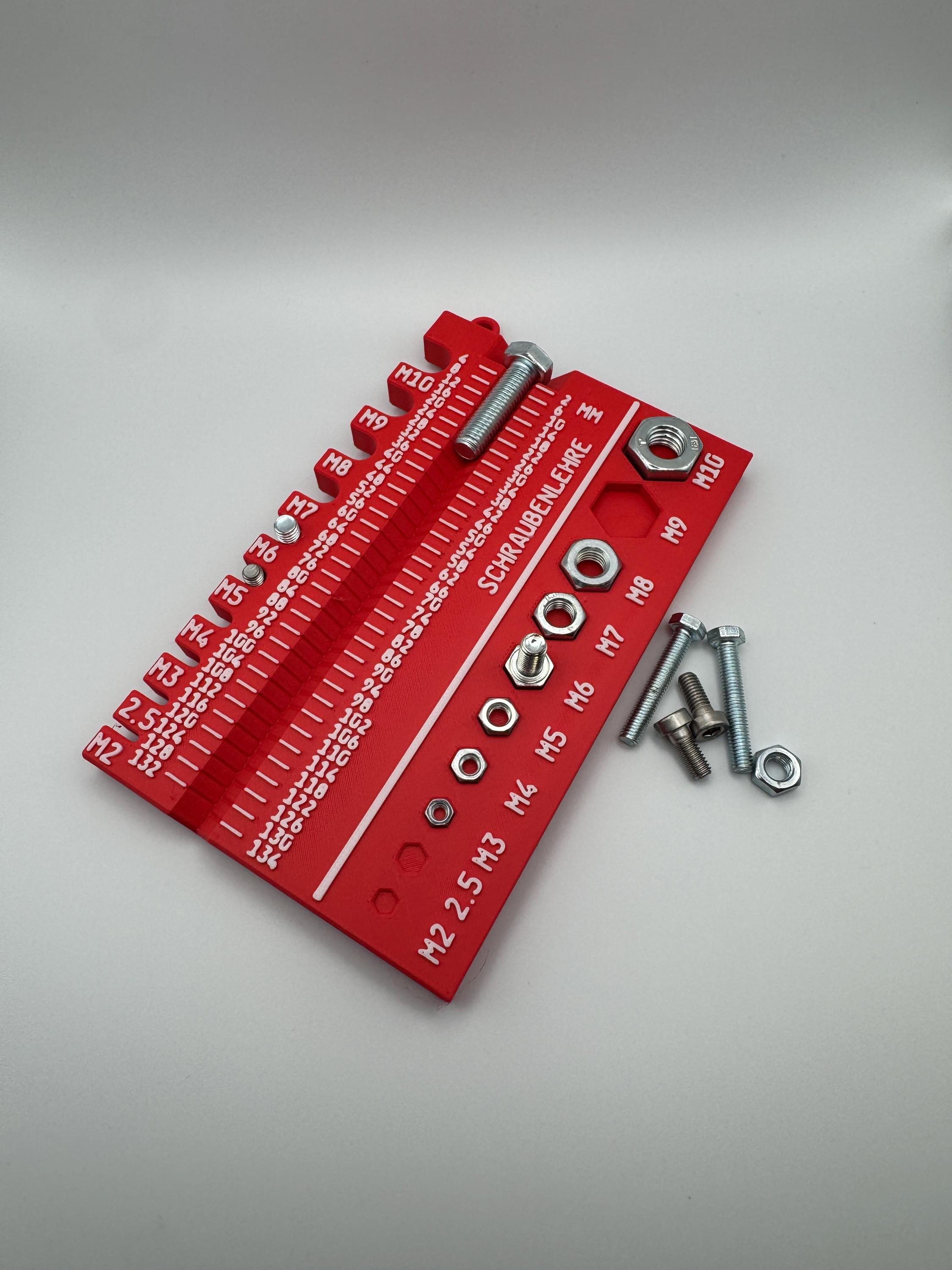 M2 Screw Ruler Screw Gauge M2-M10 - Precise Measurement of Screw Sizes - Must-have for ...