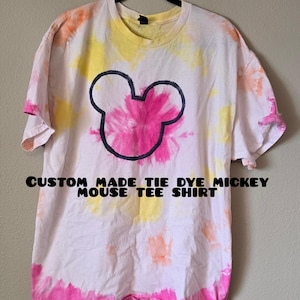 Custom Mickey Mouse tie dye tee