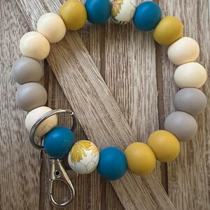 Llaveros pulsera de silicona - “Sunny Blue”