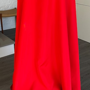 Vintage Long lined silk handmade skirt red size 10