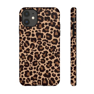 Leopard Print Phone Case | Dual-Layer Protective Shell, UV-Resistant Inks