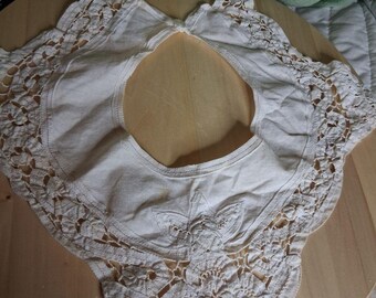 Vintage Handmade Cream Cotton Crochet Detachable Collar