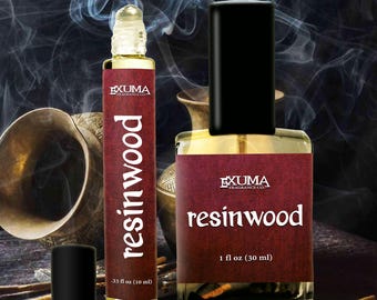 Resinwood Perfume Oil or Spray: Frankincense, Myrrh, Cedarwood - Woody Incense Fragrance
