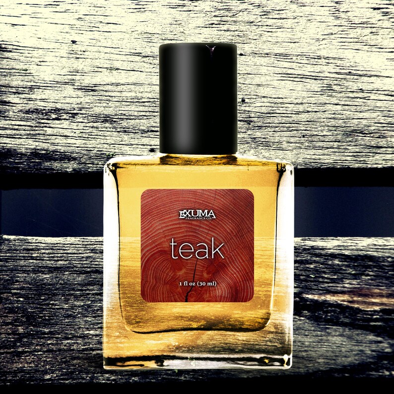 Teak Perfume Oil or Spray: Sandalwood, Pine Resin, Olibanum, Musk - Unisex Woody Scent 30 ml Roll-On