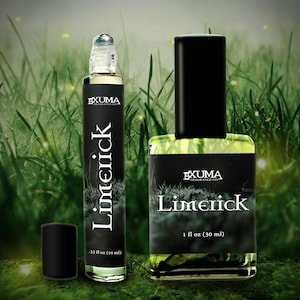 Limerick Perfume Oil or Spray: Bergamot, Oakmoss, Cedarwood and Vetiver Grass Fragrance, Fresh Unisex Chypre Scent