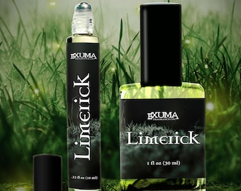 Limerick Perfume Oil or Spray: Bergamot, Moss, Cedarwood, Vetiver Grass - Fresh Unisex Fragrance