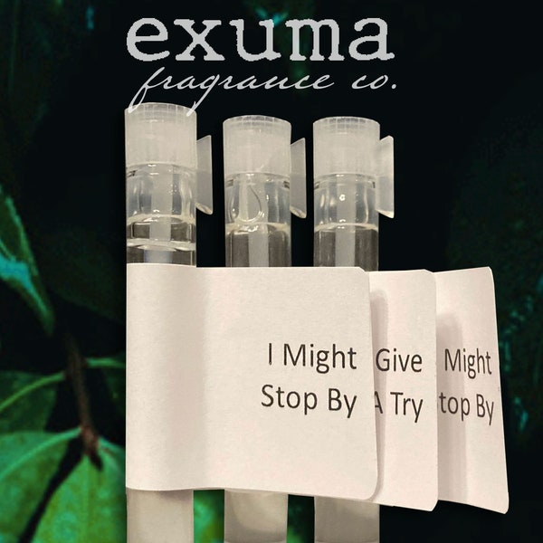 Perfume Samples Pick 3 Oils or Sprays by Exuma Fragrance Co. | Choose from Over 30 Unique Handcrafted Fragrances