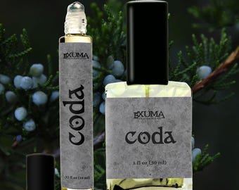 Coda Cologne: Bergamot, Juniper, Petitgrain, Saffron - Fresh Spiced Fragrance