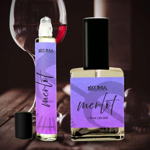 Merlot Perfume Oil or Spray: Tart Sweet Red Wine and Agarwood Fragrance, Boozy Oud Scent