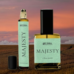 Majesty Cologne Oil or Spray: Saddle Leather, Oud and Tobacco Fragrance, Masculine Unisex Scent