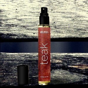 Teak Perfume Oil or Spray: Sandalwood, Pine Resin, Olibanum, Musk - Unisex Woody Scent 10 ml Spray
