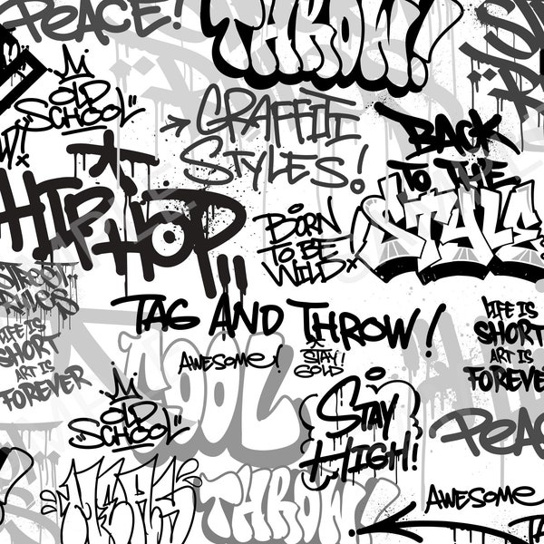 Graffiti BG 2 - High resolution PNG, Digital File, Graffiti, Sticker, Urban Design, DTG Clipart, High Res Download, Streetwear Sublimation