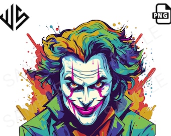 Joker Style - High resolution PNG, Digital File, Graffiti, Sticker, Urban Design, DTG Clipart, High Res Download, Streetwear Sublimation