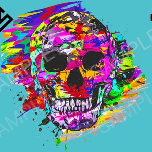 Abstract Skull- High resolution PNG, Digital File, Graffiti, Sticker, Urban Design, DTG Clipart, High Res Download, Streetwear Sublimation