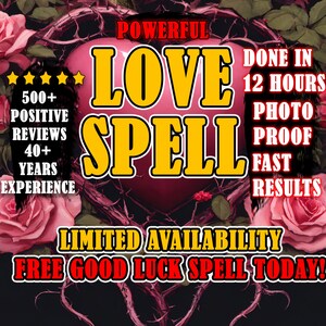 Powerful Love Spell Make Them Love You Relationship Spell Love Binding Same Day Casting image 1